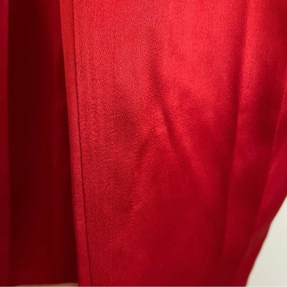 Vintage 80s Patty Woodard Neiman Marcus Red Pleated Trouser Pants Size 4 - Picture 7 of 9
